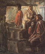 Antoine Le Nain Blacksmith at his forge oil on canvas